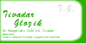 tivadar glozik business card